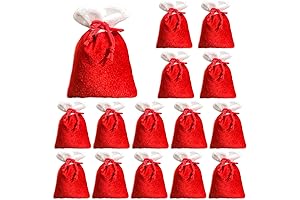 15-Piece Velvet Drawstring Bags: Festive Christmas Essentials for Gifting and Decoration