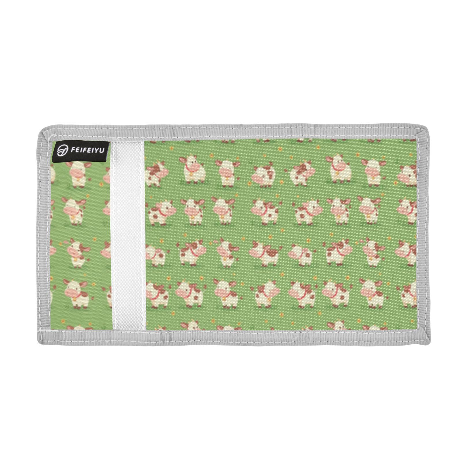 Wusikd Cute Baby Cow Kids Wallet for Boys Girls Cartoon Toddler Trifold Wallet Novelty Wallet for Teens Women Men