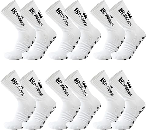 6 Pares de Calcetines Deportivos Antideslizantes, Calcetines de Fútbol, 39-46 Calcetiness Antideslizantes Futbol, Calcetiness Deporte Unisex para Running Ciclismo Trekking Baloncesto