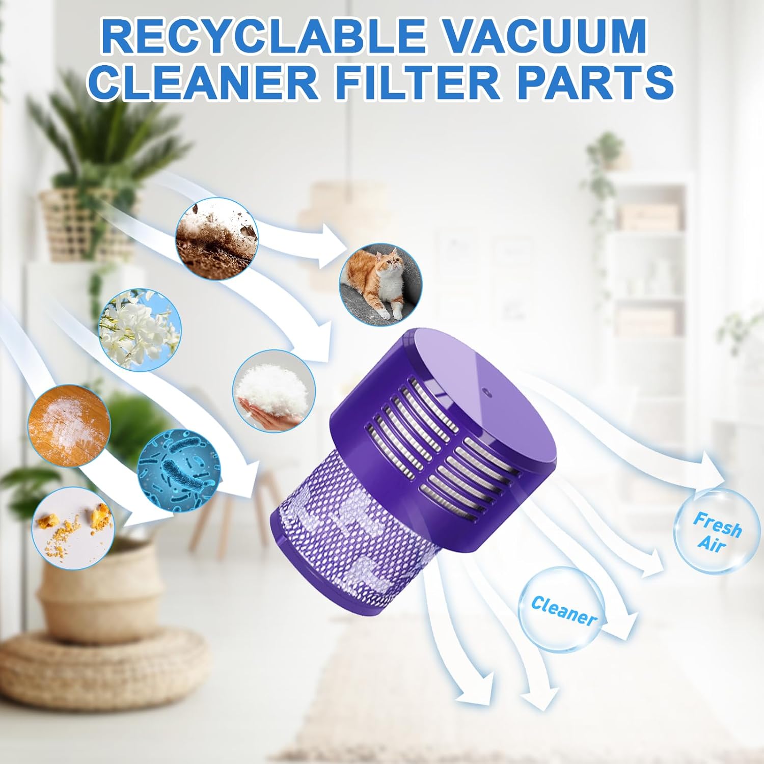 POWTREE Upgraded 7000mAh V10 SV12 7-Cell 206340 Battery Compatible for V10 Cyclone V10 Animal/Absolute/Motorhead/Fluffy/SV12 Handheld Cordless Vacuum Cleaner Li-ion 969352-02 Battery(not for V8 SV10)