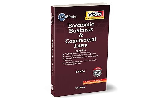Taxmann's CRACKER for Economic Business &amp; Commercial Laws (Paper 7 | EBCL) – Covering past exam questions (topic-wise) &amp; detailed answers | CS Executive | Dec. 2023 Exam