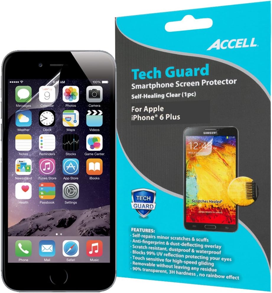 Accell Tech Guard Self-Healing Screen Protector for iPhone 6 Plus & 6S Plus (S181A-009L)
