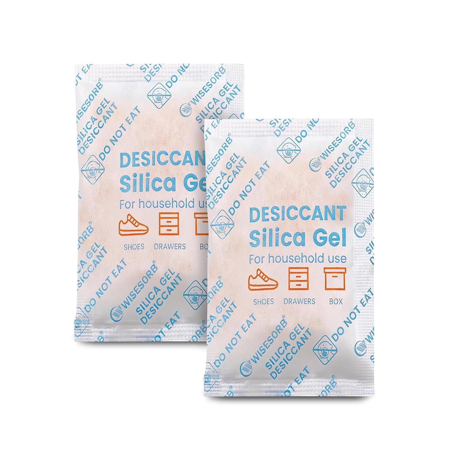 5 Gram 100 Pack Silica Gel Packets, Color Indicating Desiccant - Rechargeable Moisture Absorbers for Food Storage, Electronics, 3D Filament & Safes