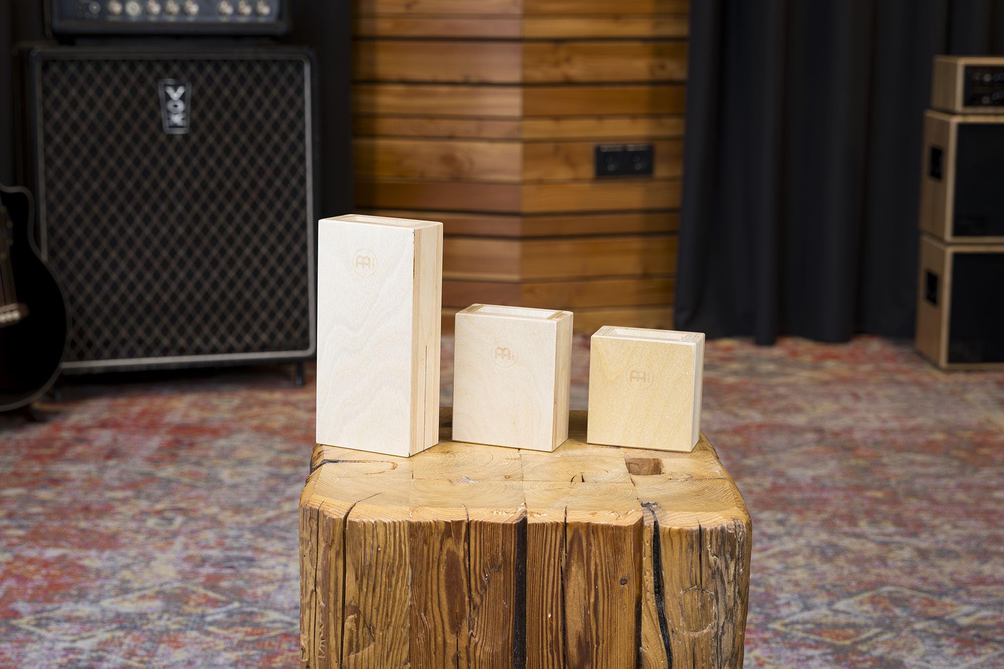 Meinl Percussion Wood Temple Block - Kleines Schlagzeugzubehör - Mit Halterung - Stimmung C6 - Baltische Birke, Natur (TMWB-S)
