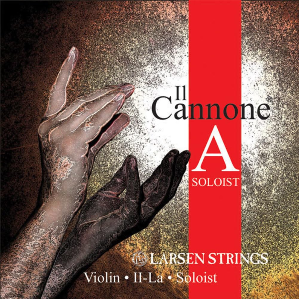 LARSEN STRINGS Violin Strings II Cannone - 4/4 Violin - Soloist - Single String A, multifilament fibre nylon core, aluminium wound, tension 5.97/13.13