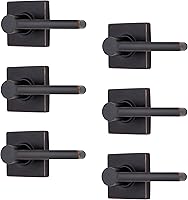 Vista 1 de BRINKS – Paquete de 6 manijas de puerta de paso interior, estilo contemporáneo, bronce toscano, acabado en bronce aceitado sin llave, manija