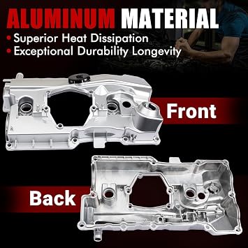 MITZONE N46 N46N Aluminum Engine Valve Cover Compatible with BMW 120i 118i 320i 318i 2.0L 2007-2012 with Gasket Replace 11127555212 11127553171