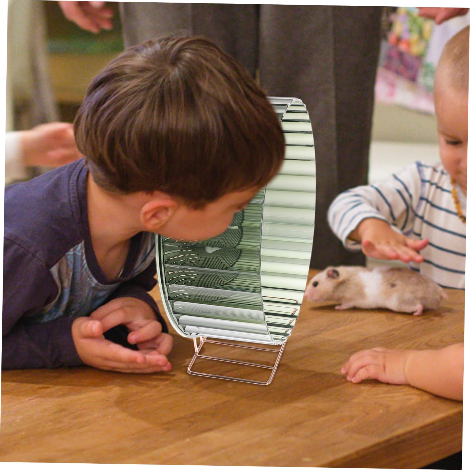 VANZACK Roue de Hamster Domestique Base Stable, Accessoires pour Chinchillas, pour Cage Hamster, Augmente L’activité des Petits Animaux, Plastique et Alliage