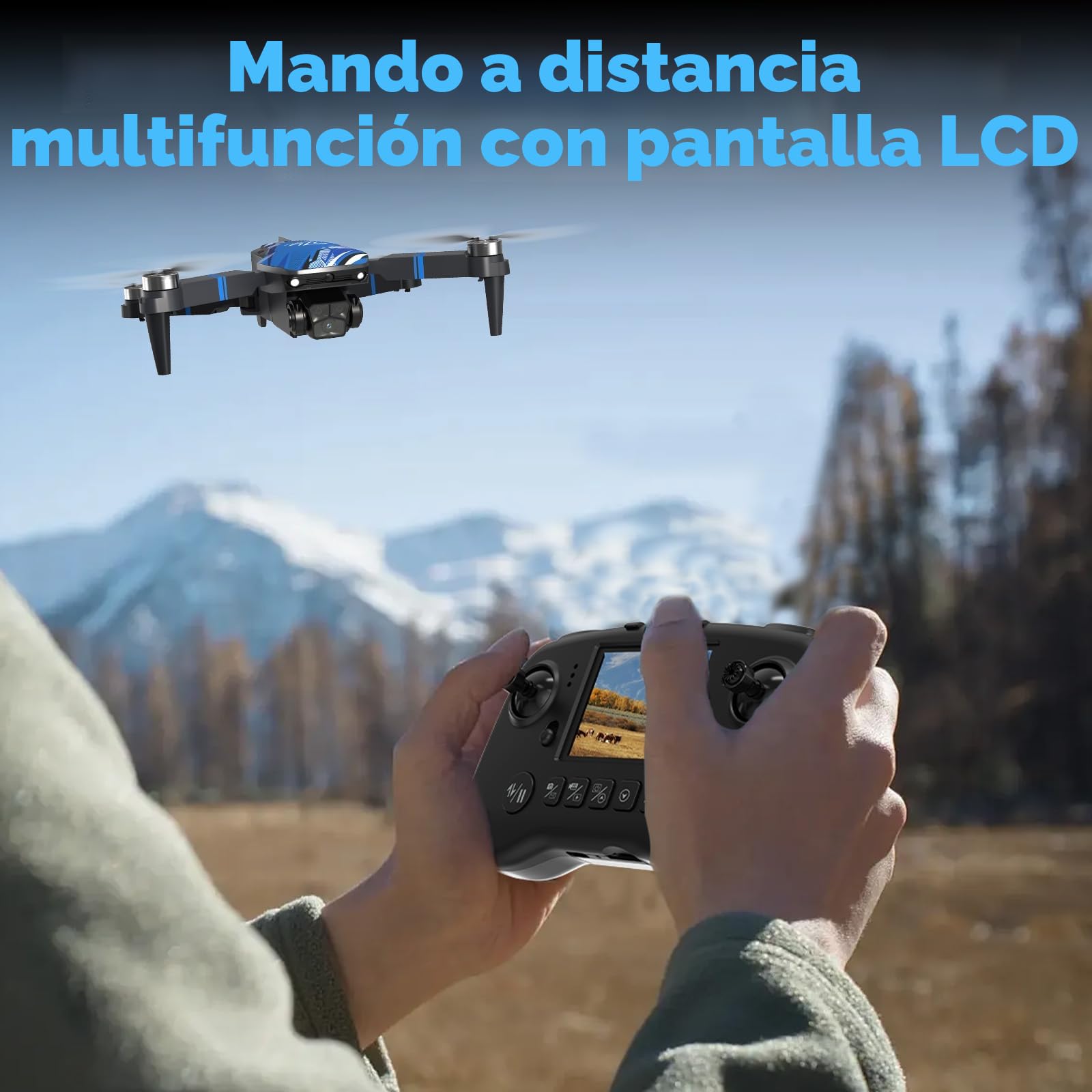 TTROARDS TT19LCD Dron con Cámara 4K, Mini Drone con 2,8 Pulgadas Pantalla LCD, Motor Sin Escobillas, Evitación Obstáculos 270°, Posicionamiento Óptico por Flujo, FPV Drone para Adultos Principiantes