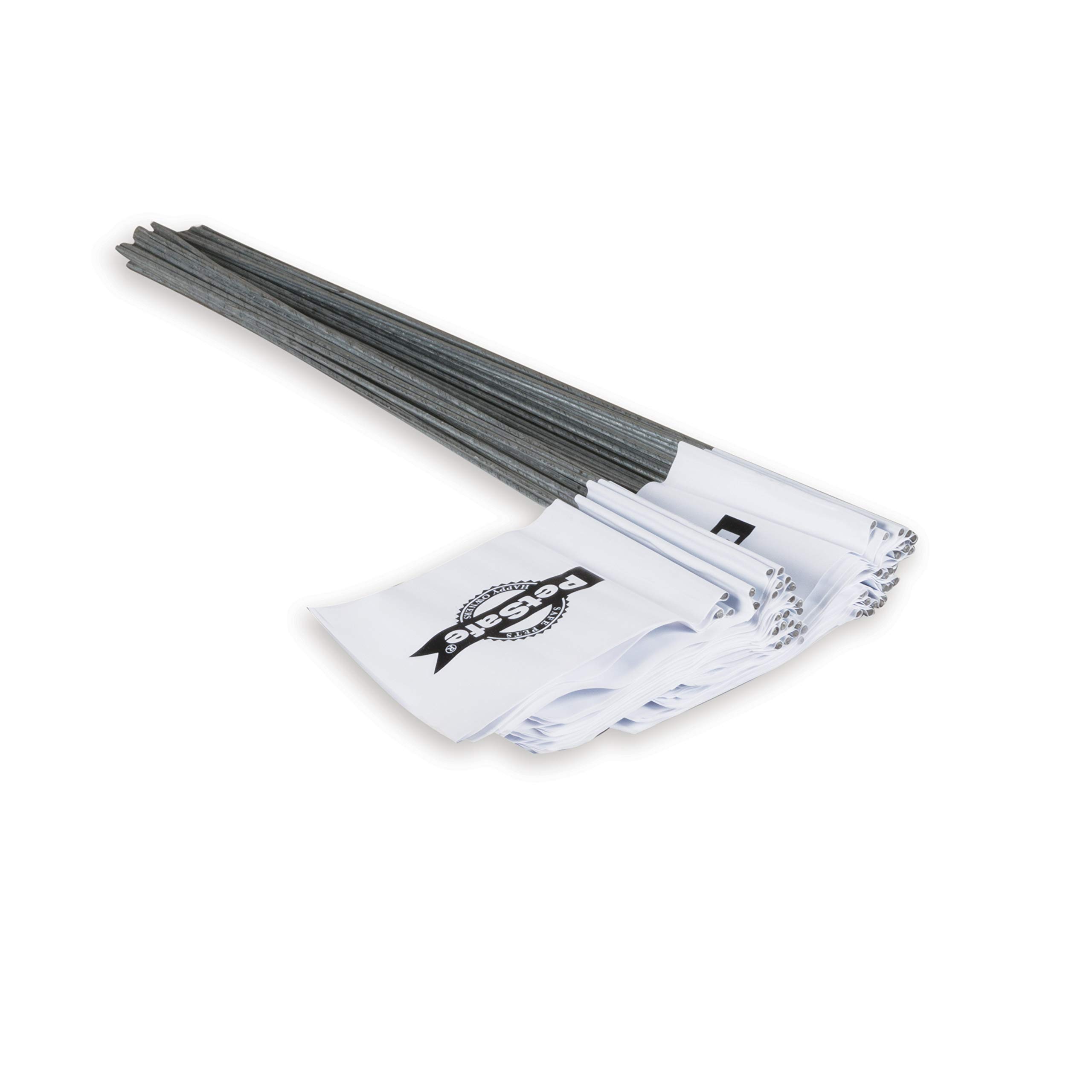 PetSafe Boundary Flags (Bundle of 50), For Use with PetSafe's Dog and Cat In-Ground Fences and Wireless Fences - From the Parent Company of INVISIBLE FENCE Brand, White, 3"x2.5" flags