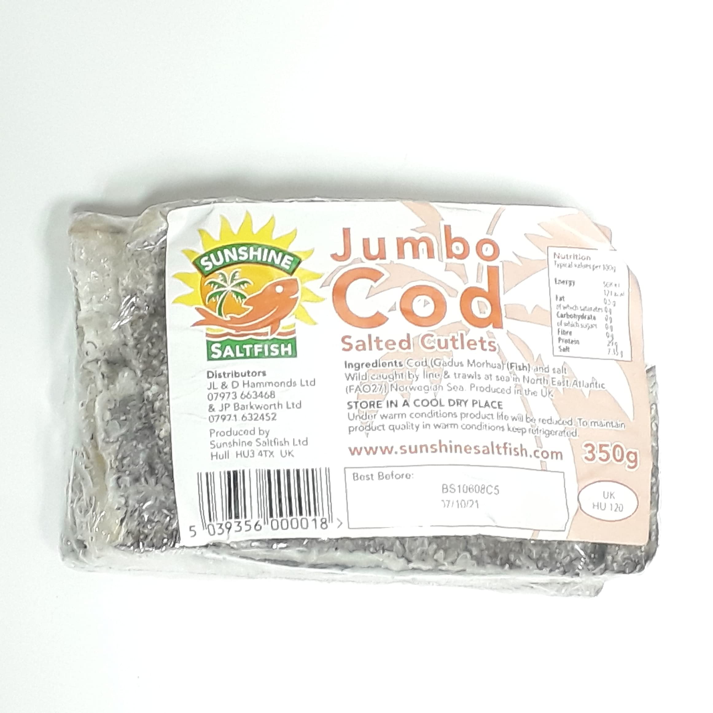 Sunshine Saltfish COD Salted Cutlets (350g)
