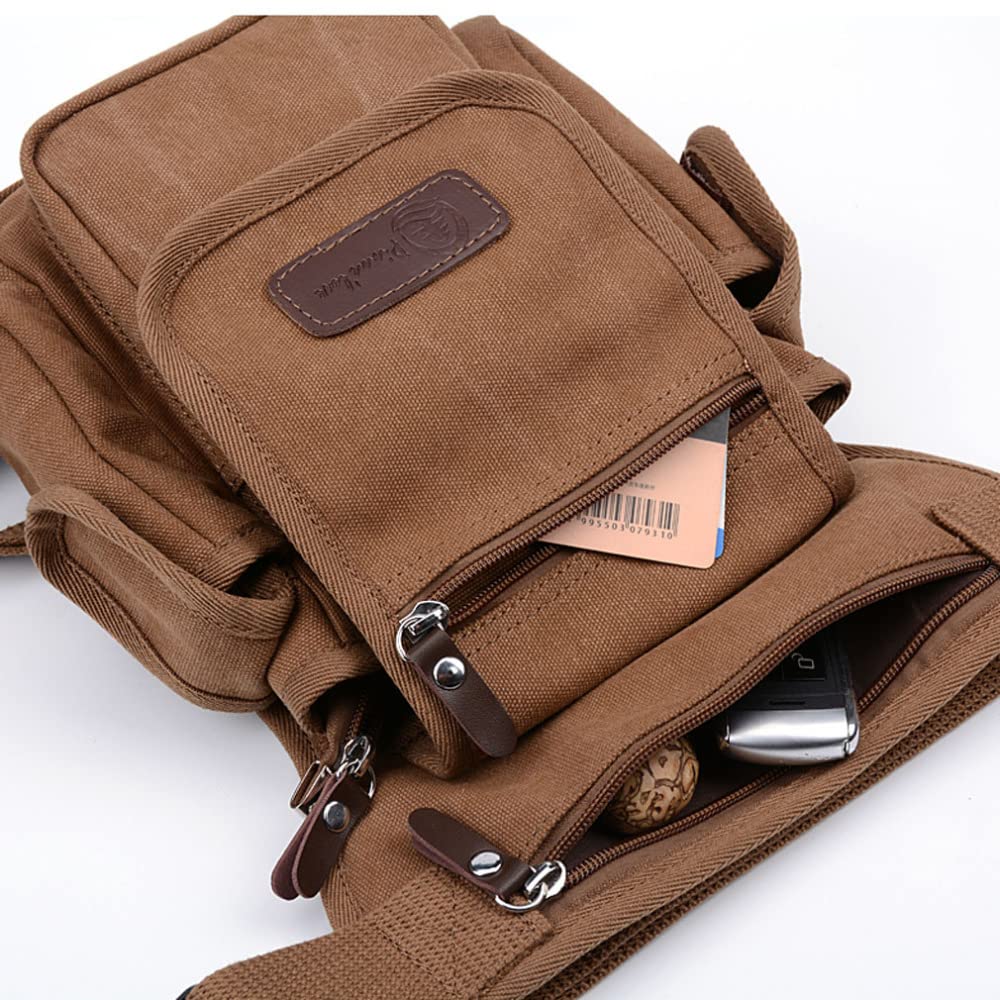 Bolsa Pierna Moto,Riñonera Pierna Bolso de Lona for Hombre, Cintura, Cintura, Pierna, Hombro, Bandolera, Cuerpo Cruzado, Muslo, Cadera, Cuna, Motociclismo