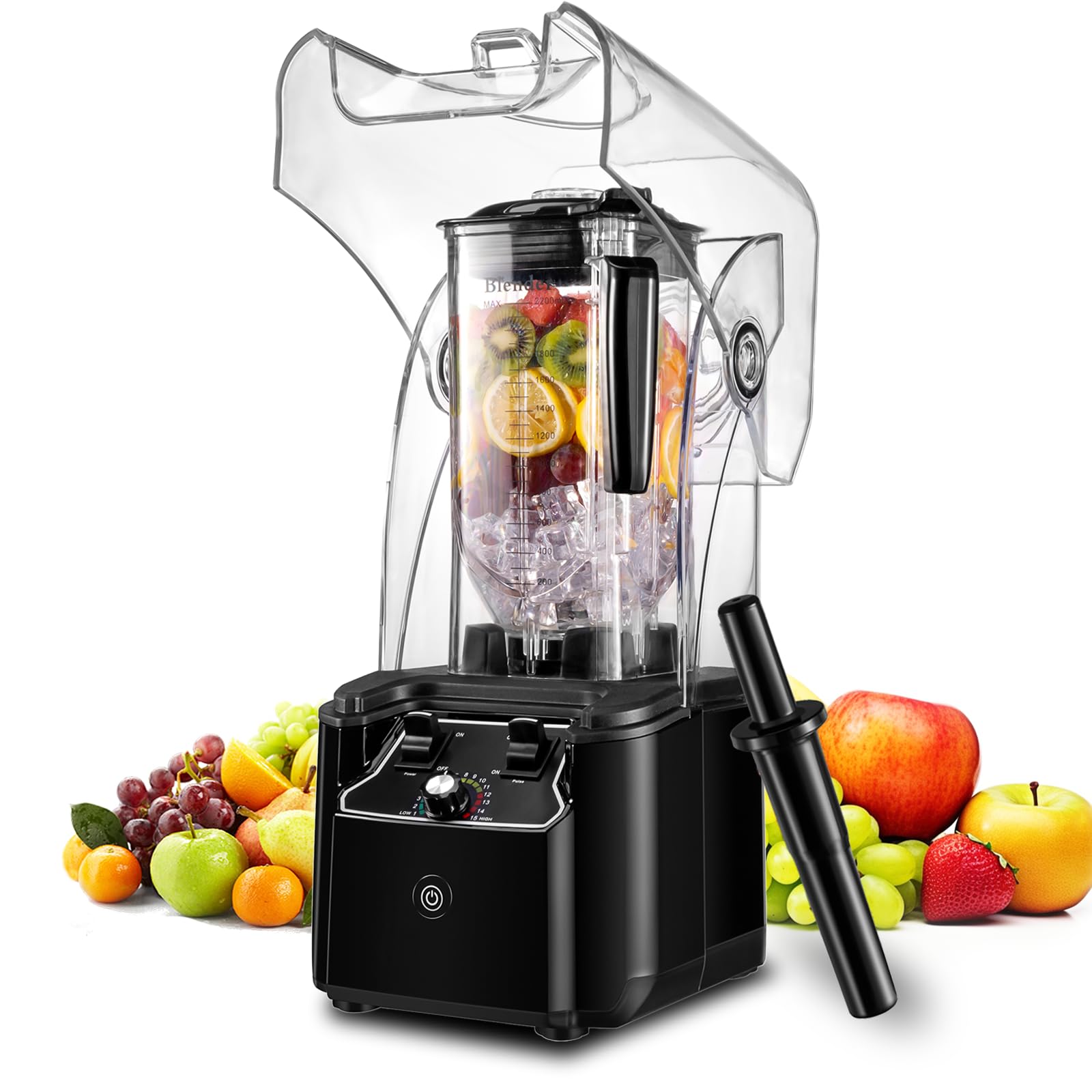 Commercial Blender for Smoothies 2200W, 80 Oz