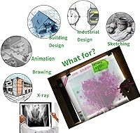 Vista 4 de Almohadilla de trazado A4, tablero de luz LED, cajas de luz para artistas, portátil, ultrafino, ajustable, USB, para dibujo, bocetos, animación