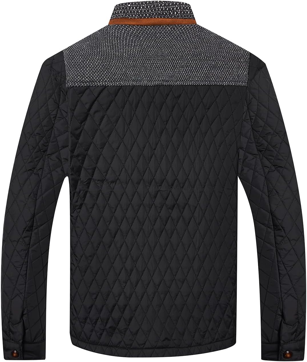 HOOD CREW Men’s Quilted Down Jacket Autumn Winter Coat Lightweight Business Causal Shirt Jacket - Image 2