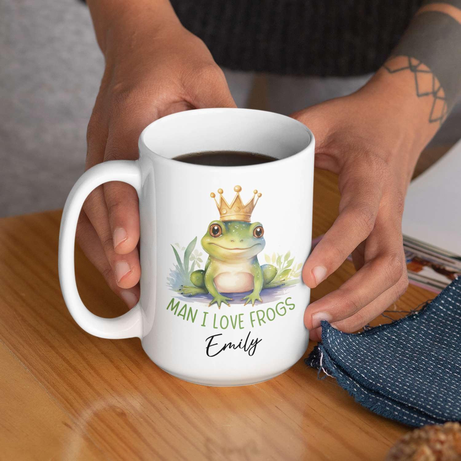 Amazon.com: Personalized Name For Frog Lovers, Customized Man I Love Frogs Coffee  Mugs, Frog King Ceramic Cups, Animal White Mugs, Frog Lover's Gift,  Frog-Themed Mugs For Kid, Children, Man : Home &
