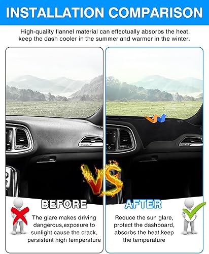 Vista 148 de Autorder Alfombrilla para tablero de instrumentos para Toyota 4Runner 1990-1995, accesorios para camioneta, cubierta de salpicadero, alfombrilla