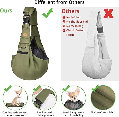 Miniatura 2 de CUBY Transportador para perros y gatos  Bolsa reversible de papoose para mascotas manos libres  Bolsa suave y diseño de bolsa  Adecuado para