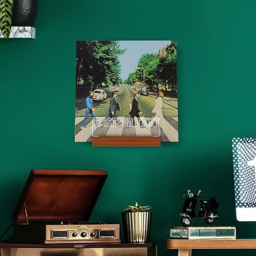 Miniatura 51 de YuanDian Soporte personalizado para discos de vinilo, soporte para discos de vinilo, soporte de acrílico de madera para almacenamiento de discos