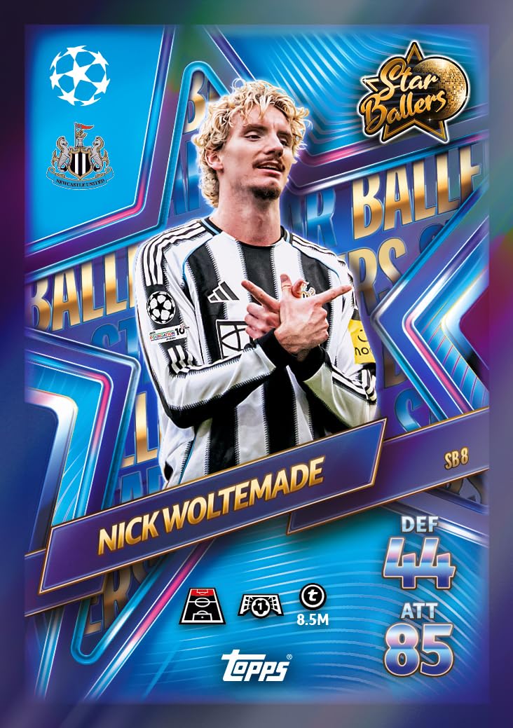 Topps UCC Match Attax 2025/26 Update Eco Pack #2 Star Ballers 41 tarjetas 16 exclusivas Star Baller Cards Supreme Talent LE