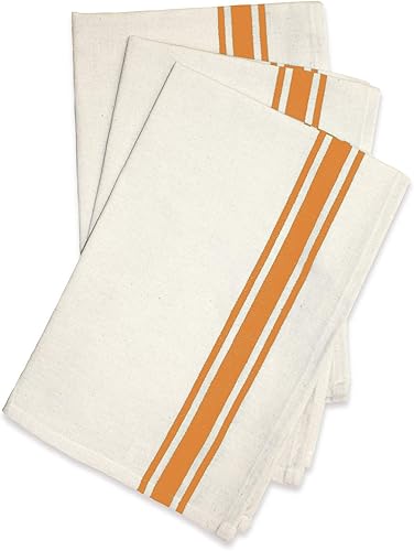 Miniatura 5 de Aunt Martha's Paquete de 3 paños de cocina vintage de 18 x 28 pulgadas, algodón, rayas rojas