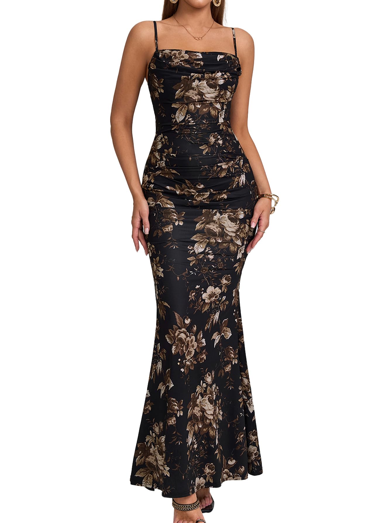 EYNMIN Women's Sleeveless Bodycon Corset Maxi Dress...