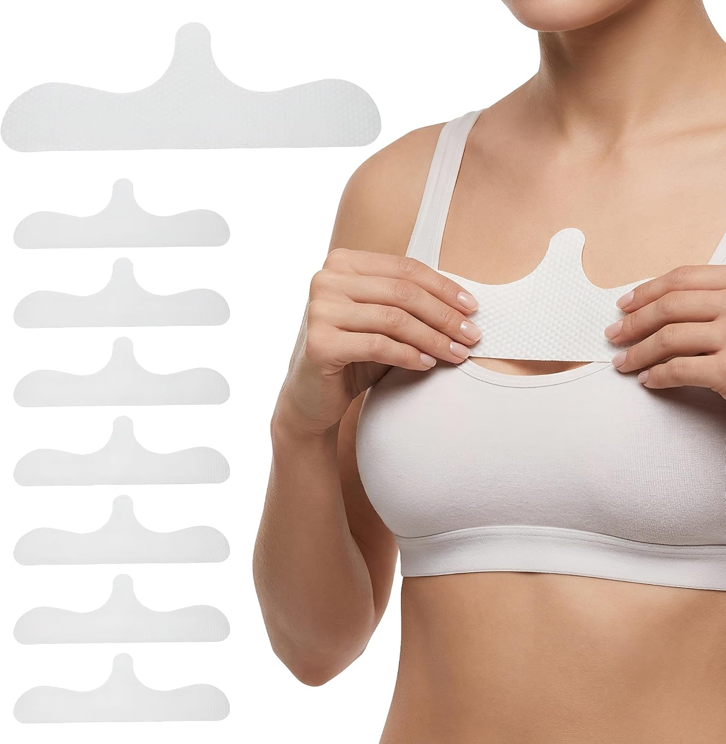 Healifty Disposable Bra Sweat Pads 20pcs under Breast Sweat Absorbent Liners for Women Invisible Disposable Suitable for Sports Postpartum and Bridal Use