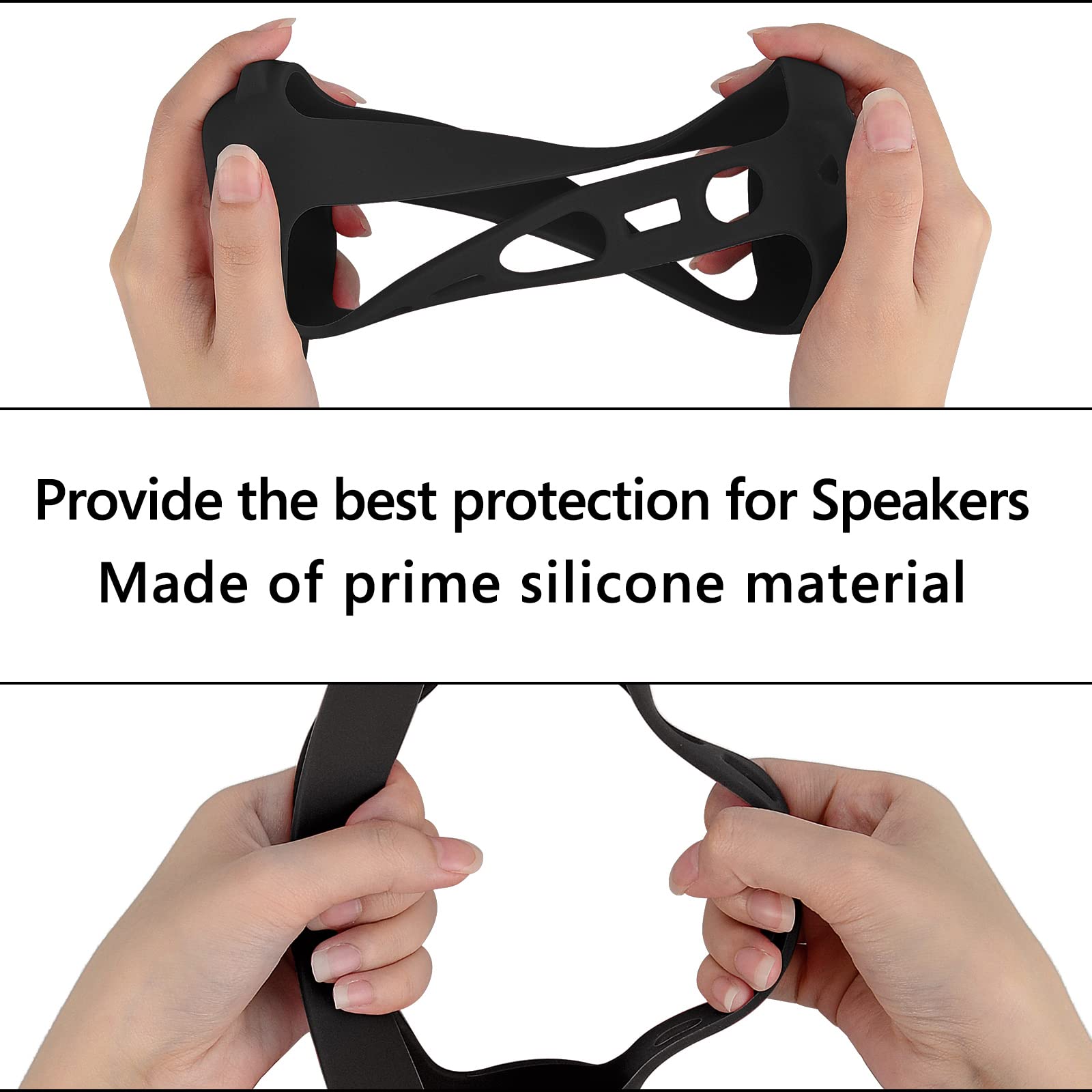 Geekria Étui Silicone Protection JBL Clip 3 – Coque Noire Souple Antichoc, Imperméable Et Anti-rayures Pour Enceinte Bluetooth