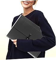 Vista 2 de Operitacx Carpeta de archivos de plástico gris A4 con protección antiarañazos