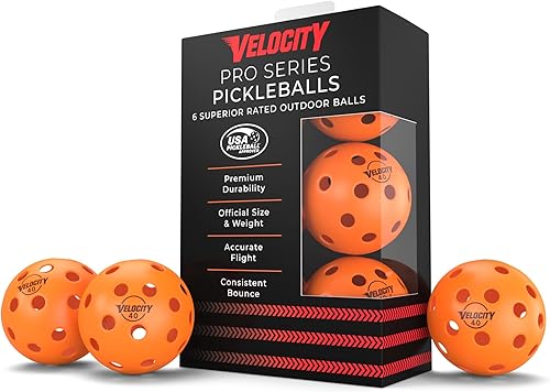 Vista 19 de Pelotas de Pickleball Premium Velocity - Certificadas por USAPA Diseño de 40 agujeros para un rendimiento óptimo al aire libre
