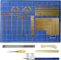 Base De Corte Azul A3 45x30 Kit Scrapbook Réguas Gabaritos MDF Wireo (Estilete Azul)