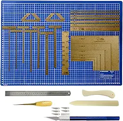 Base De Corte Azul A3 45x30 Kit Scrapbook Réguas Gabaritos MDF Wireo (Estilete Azul)