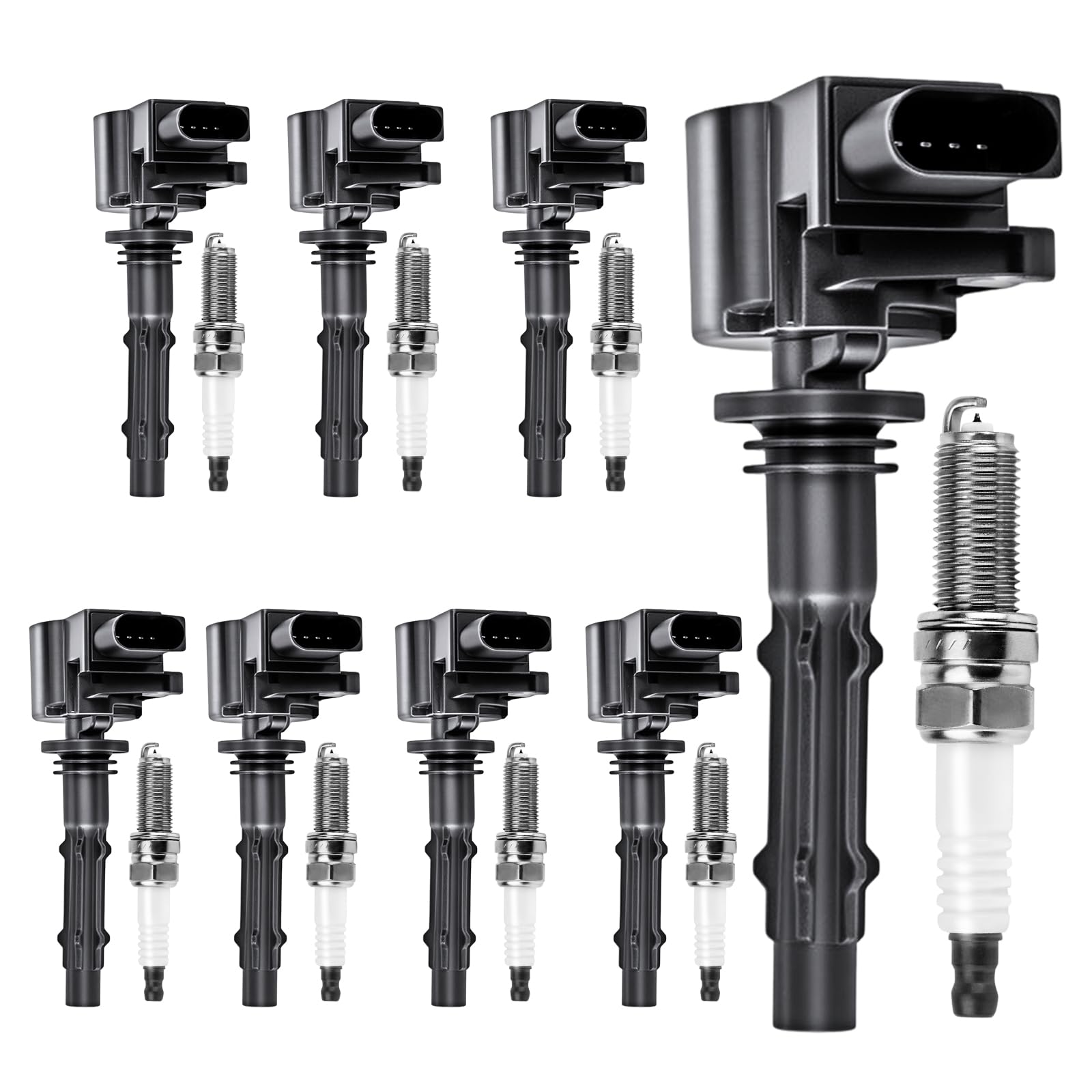 Photo 1 of 8PCS UF535 Ignition Coils Pack & 95983 Spark Plugs 4.7L 5.5L Compatible with Mercedes-Benz CL550 CLK550 CLS550 E550 G550 GL450 GL550 S500 S550 SL550 2007 2008 2009 2010 2011 2012 2013 2014 2015