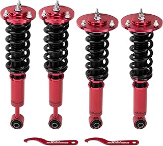 Coilovers for Ford Expedition 2003-2006, for Lincoln Navigator 2003-2006, Hight Adjustable Coilovers Suspension Kit Strut, Preset Damping Shock Absorber Struts, Lowering Kits Red