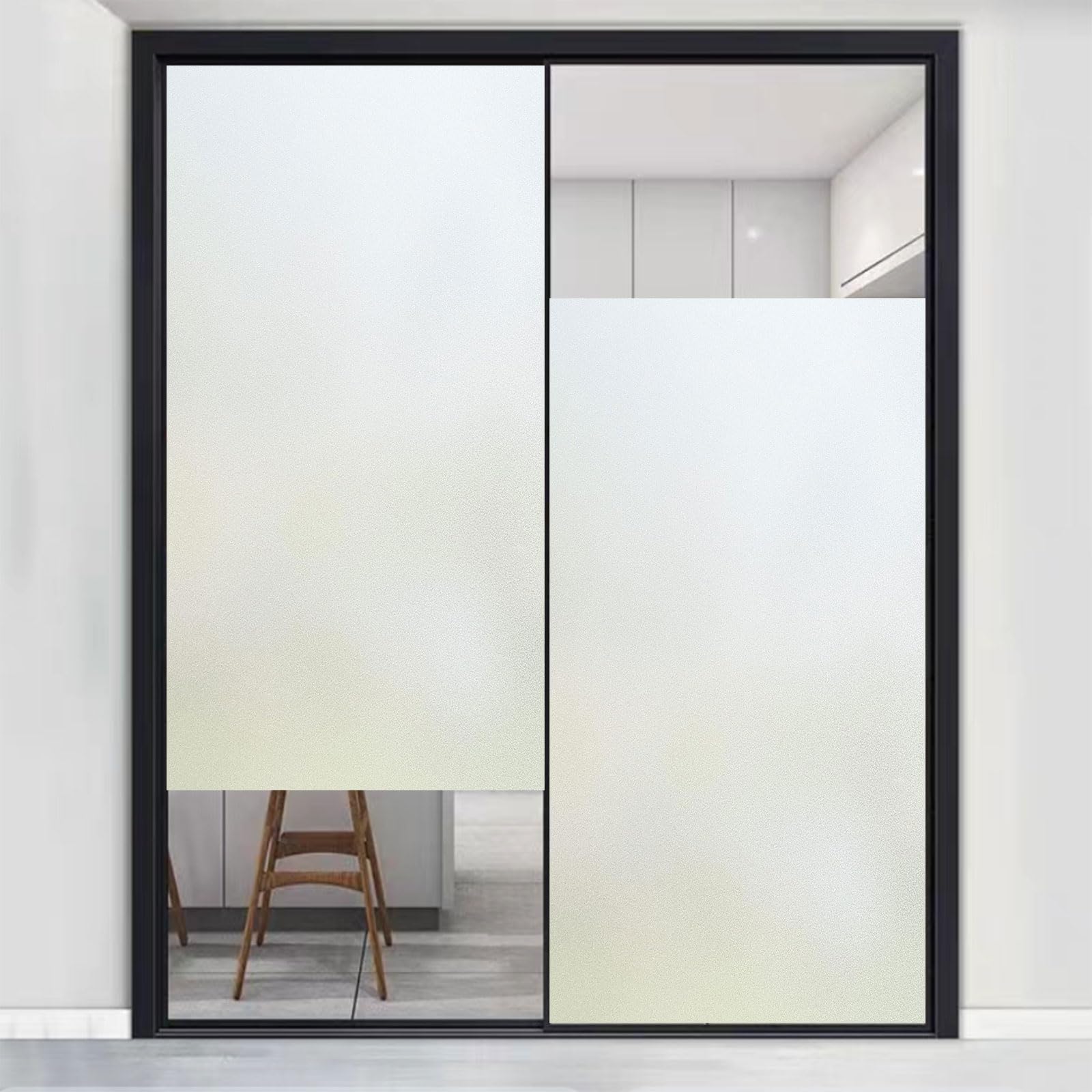 Film pour fenêtre intimité givré 110x600 cm opaque et auto-adhésif mat pur