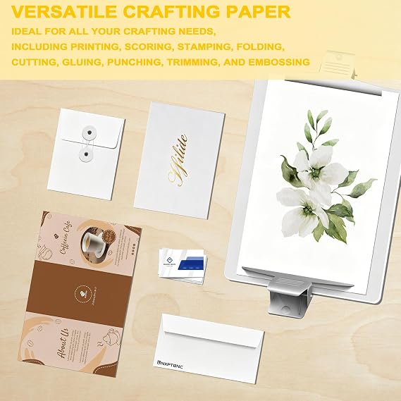 45 Sheets White Cardstock,8.5 x 11 Inch Cardstock Paper,80 lb/235gsm White Card Stock Perfect for Printing, DIY Projects, Invitations, Scrapbooking, Drawings & Crafts