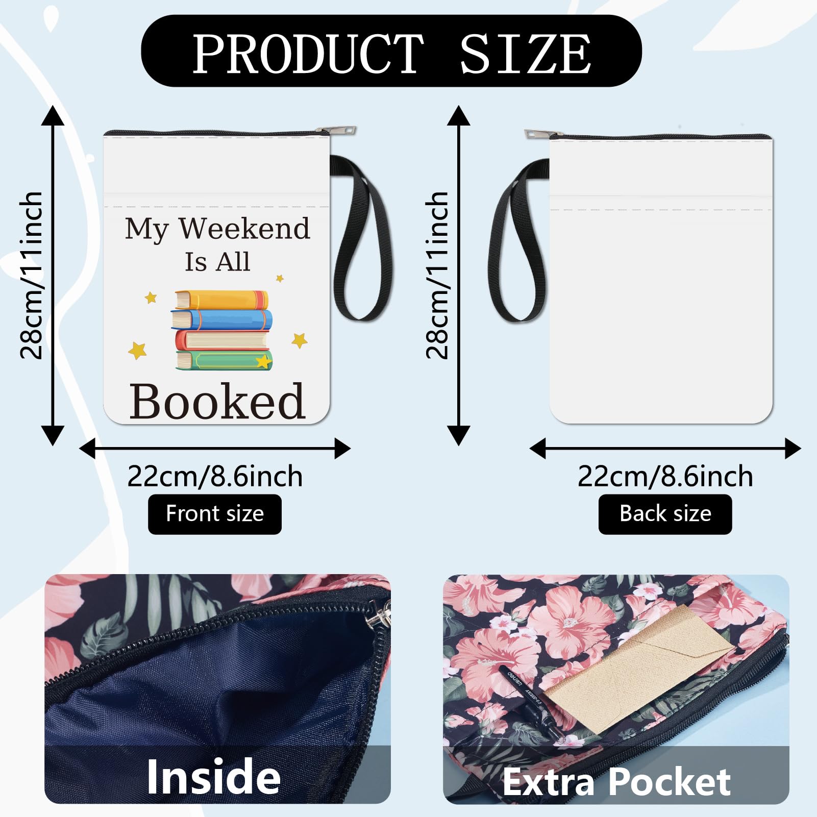 Housse Livre Écureuil Automne - Couverture Lavable Avec Poche Et Fermeture Éclair