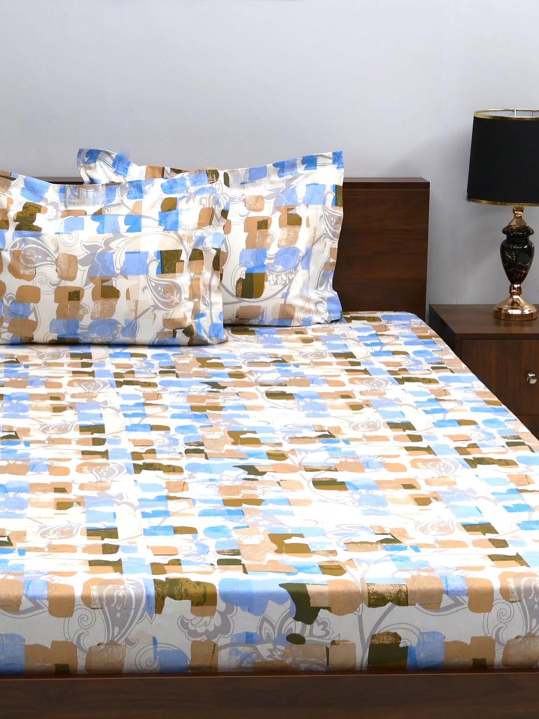 Bombay Dyeing King Sheet Set - 100% Cotton -3