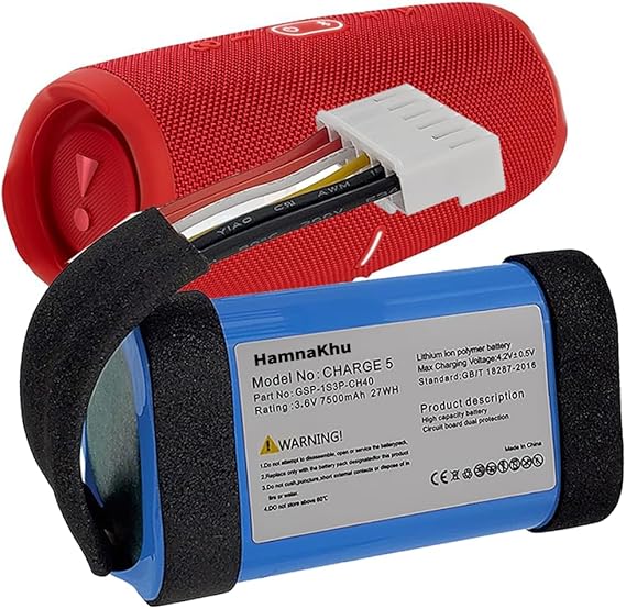 CITYORK 3,6 V 12000 mAh Li-ion vervangende batterij voor J BL Charge 5/Charge 4Q GSP-1S3P-CH40, GSP-1S3P-CH4A (niet compatibel met Charge 4 CITYORK 3,6 V 12000 mAh Li-ion vervangende batterij voor J BL Charge 5/Charge 4Q GSP-1S3P-CH40, GSP-1S3P-CH4A (niet compatibel met Charge 4