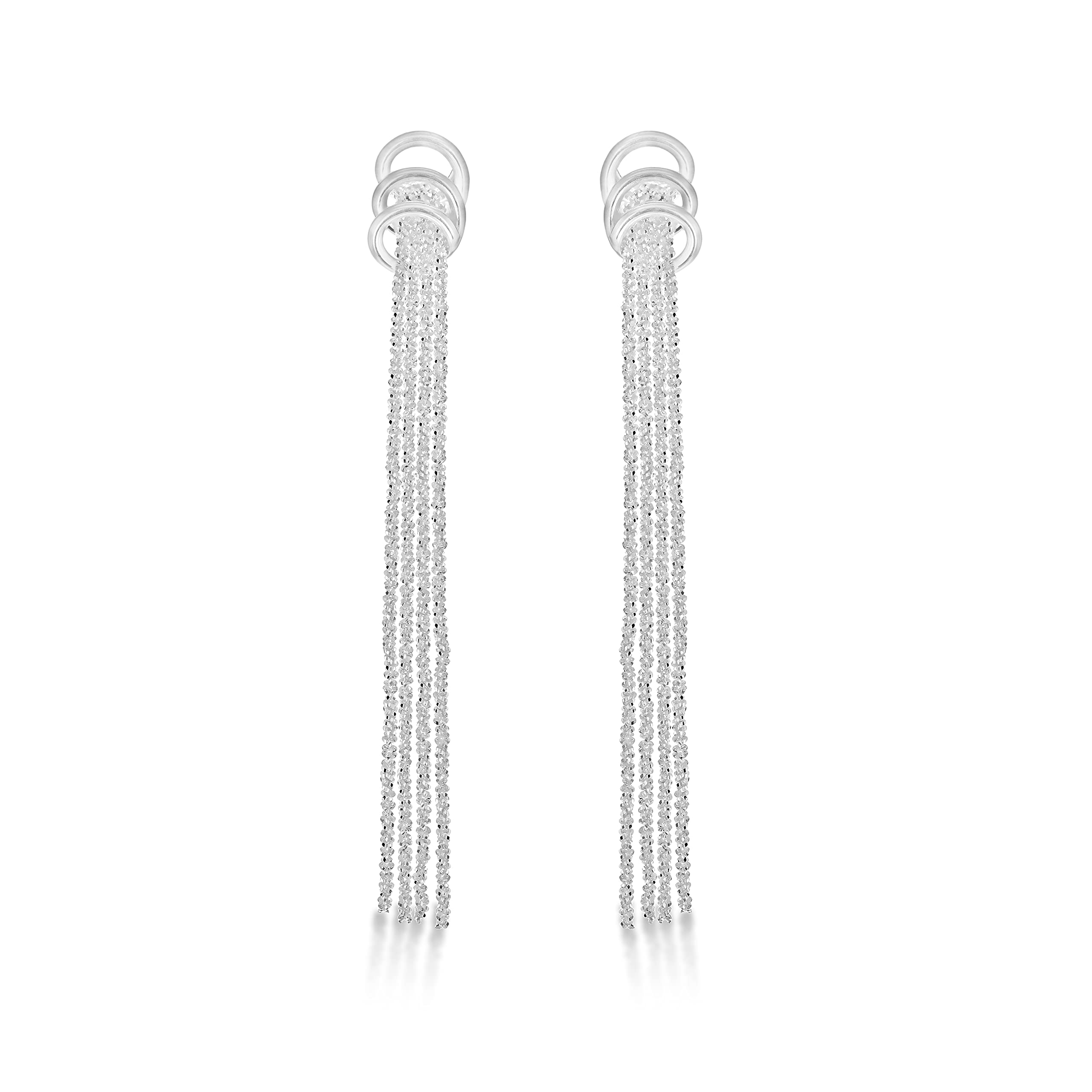 Miglior Prezzo Tuscany silver orecchini pendenti tripli zirconi