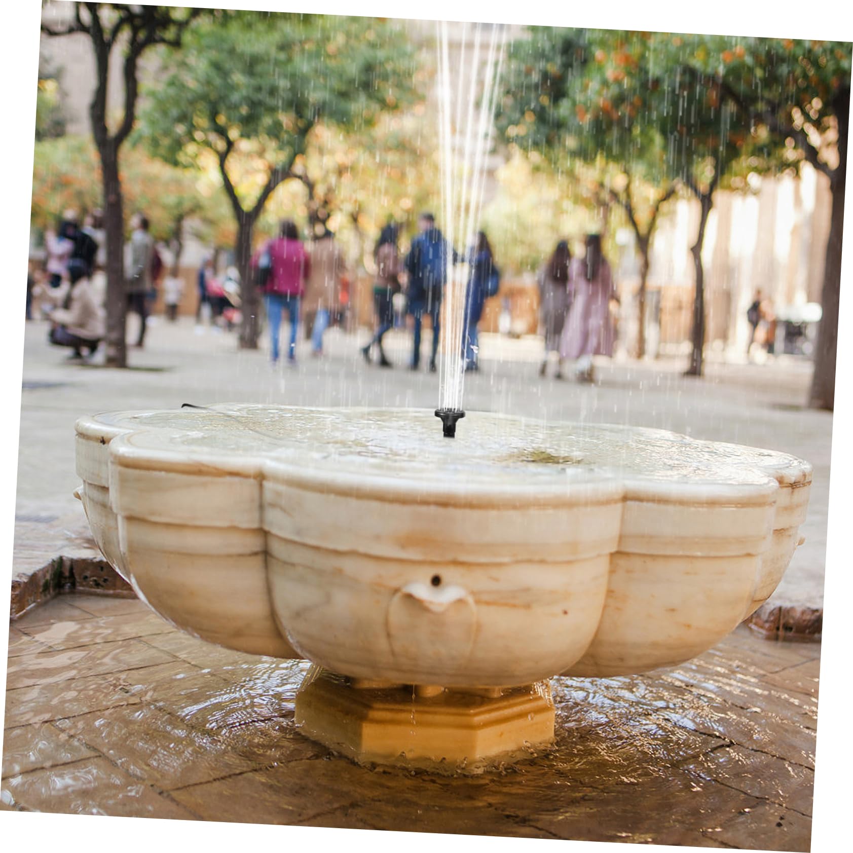 Alasum 1.2w Solar Fountain Pump Floating Bird Pump for Garden Solar Water 4 Sprayers No Extra Power Required