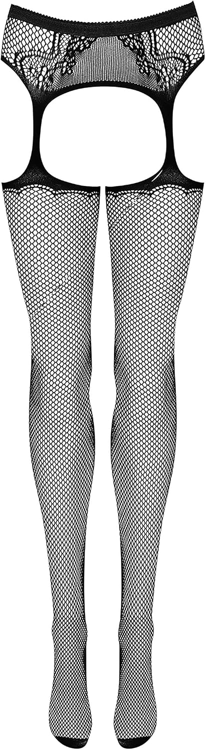 Obsessive Black Fishnet Garter Stocking