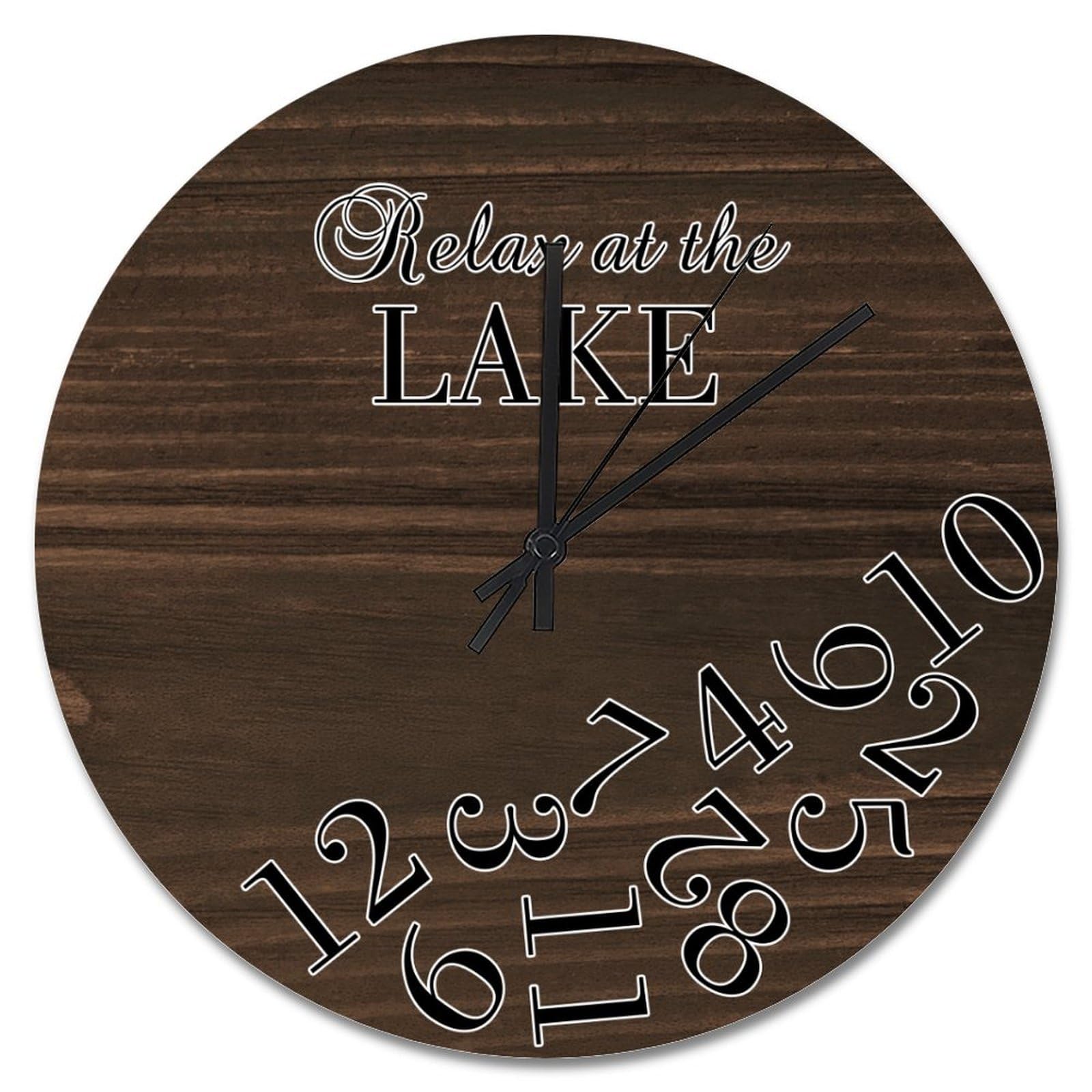 Horloge murale silencieuse sans tic-tac en bois de grange 38 cm