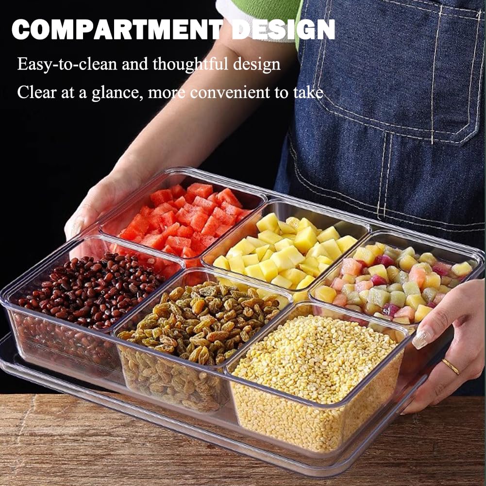 Bandeja para servir pizza con 8 compartimentos, bandeja de buffet de acero inoxidable para condimentos fríos y exhibición de alimentos, perfecta para camareros y mostradores de servicio de alimentos