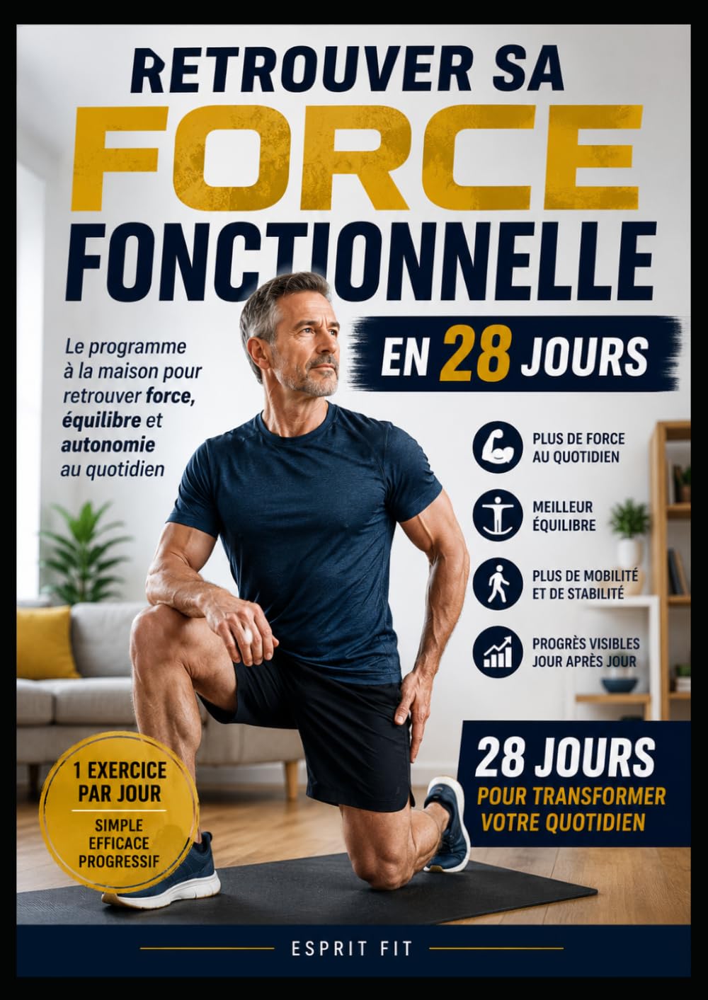 Retrouver sa Force Fonctionnelle en 28 Jours: Le programme simple à la maison pour retrouver de la force, améliorer son équilibre, gagner en mobilité ... gestes du quotidien avec plus de facilité.