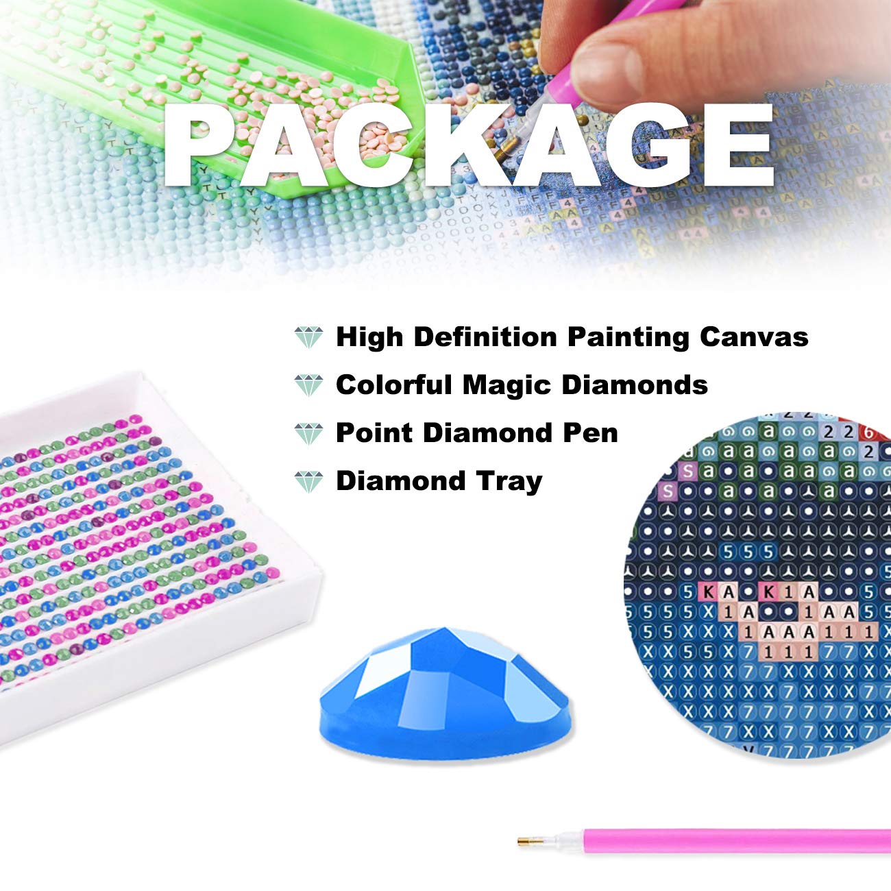 Zariocy 5D Diamond Painting – La Farfalla – Kit Animale 30x40 Cm – Rotondo – Fai Da Te Con Strass