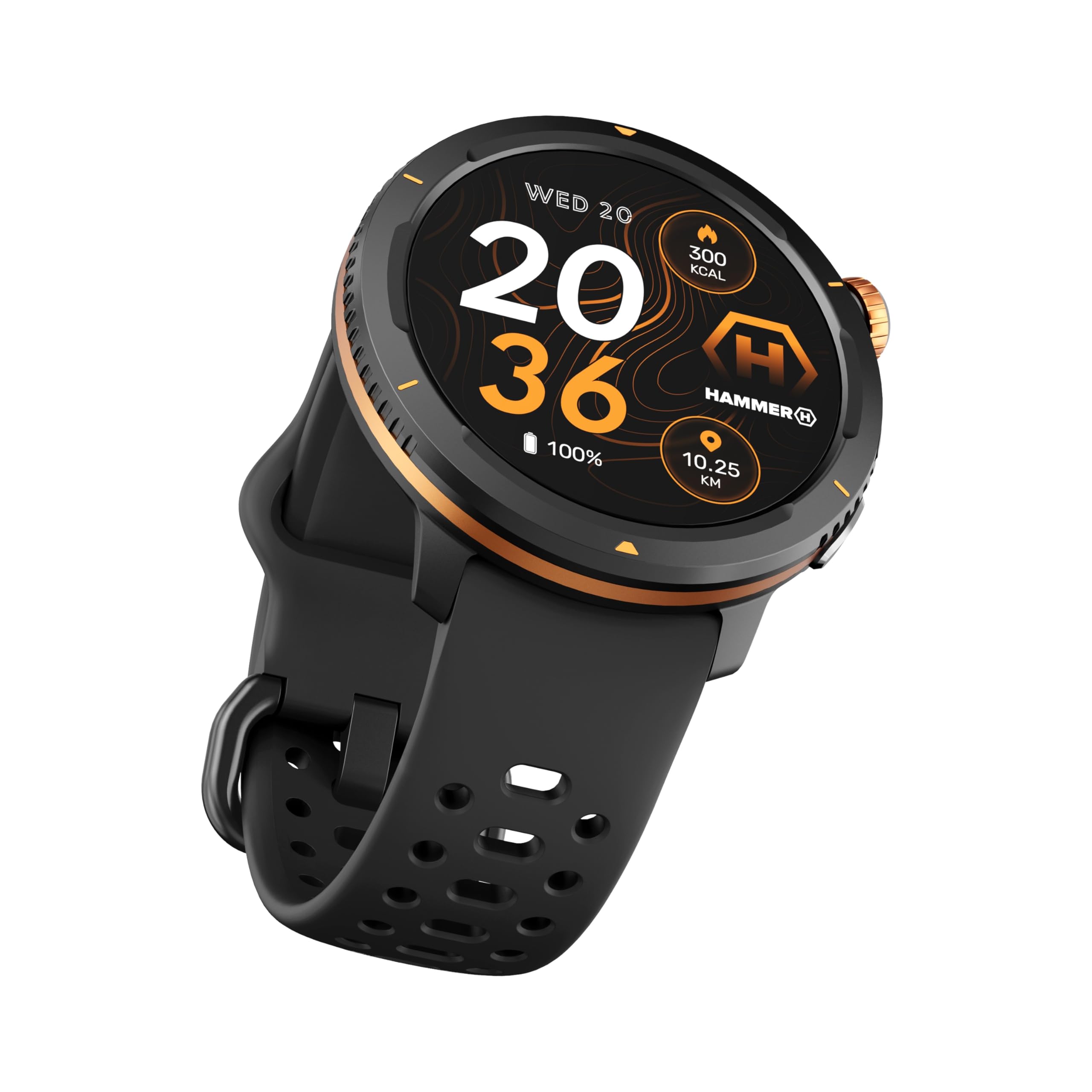 Hammer Smartwatch 2 Lite, schermo AMOLED da 1,43 pollici, funzione Always-on-Display, batteria da 370 mAh per un'autonomia fino a 15 giorni con una singola carica, impermeabilità 3 ATM, Bluetooth