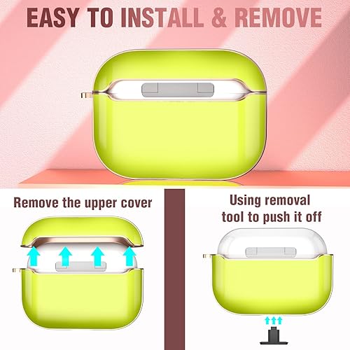 Vista 47 de Maxjoy Funda compatible con AirPods Pro, funda con diseño de vaca clara para mujeres y niñas, bonita funda protectora suave con llavero compatible