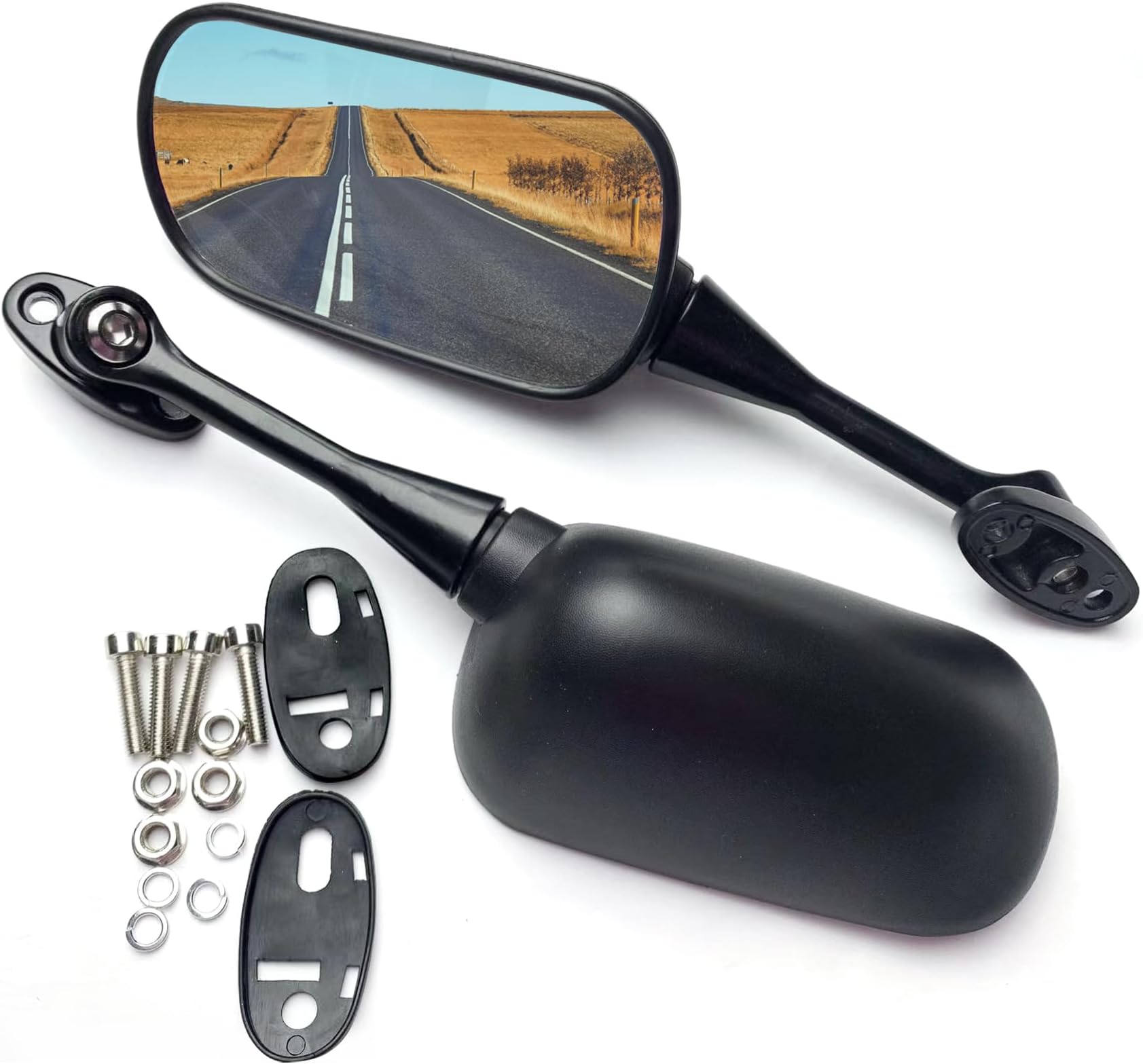Mamiko Motorcycle Rear View Mirrors Compatible with CBR300R CBR500R CBR600 F4 F4I CBR600RR CBR1000RR CBR900 CBR919 CBR929 CBR954 GT125R GT250R GT650R GT650S VTR1000 Rear Mirror Replacement