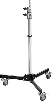 Impact Folding Wheeled Base Stand Black/Chrome-Plated, 8.5